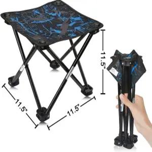 접이식 캠핑 의자 미니 낚시 하이킹 정원 가꾸기 및 캐리백 포함 해변 카모플라주