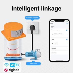 WiFi/ZigBee 초음파 수위 감지기 - 실시간 알람 기능이 있는 스마트 탱크 모니터, 투야 앱 원격 제어