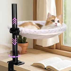 라너 고양이 책상 침대 360 회전 및 높이 조절 가능한 해먹 농어 드 메탈 프레임 프리미엄 벨벳 원단 3D