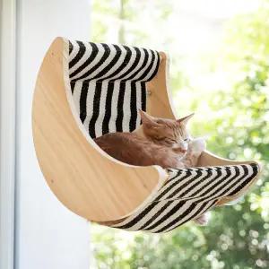 실내 고양이를 창문 침대 강력한 흡입 컵이 장착된 달 선반 수면 및 관찰 새를 시트 스트라이프