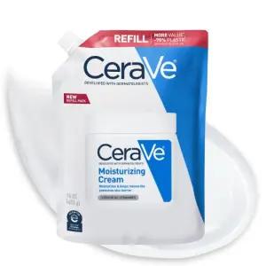 CeraVe 모이스처라이징 크림, 건조한 피부를 위한 바디 및 페이스 모이스처라이저, 히알루론산 및 세라마이
