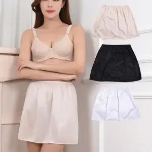 무지 심플 기본 새틴 광택 속치마 여름용슬립 y라인방지 Y존 여성이너웨어 Y존치마