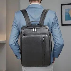 남성용 대학생 배낭 가방 직장인 가죽 비지니스 베이직 사각 CH5