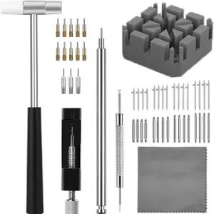 TICFROG 프로페셔널 51 in 1 시계 링크 제거 도구 키트 손목시계 수리용 밴드 팔찌 조정 교체 및 크기
