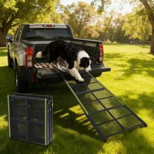 자동차용 반려견 경사로 트럭 및 SUV용 300파운드 헤비 듀티 반려동물 - 75인치 길이의 미끄럼 방지 디자인