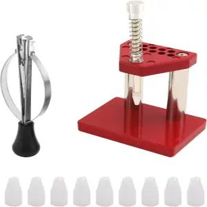 QWORK 시계 풀러 제거기 핸드 프레스 터 플런저 세트 수리 도구