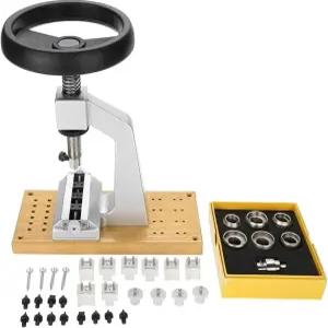 YUYTE 5700 벤치 시계 케이스 오프너 백 및 클로저 제작 수리에 적합한 6개의 다이가 있는 손목시계 도구