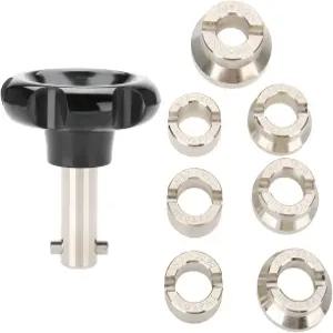 페이루메 시계 도구 케이스 백 오프너 7개의 다이가 있는 스틸 리무버 제조업체 수리용 36.5mm