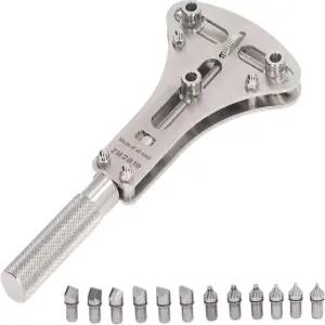 YWBL-WH 3 포인트 시계 케이스 오프너 백 배터리 나사 제거기 스테인리스 스틸 손목시계 수리 도구 교체 및