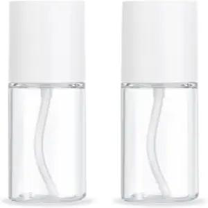 크레모르브 여행용 펌프 병 2개 화장품 용기 리필 가능한 투명 로션 및 욕실에 크림과 순수 에센셜 오일을