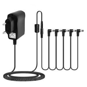 Rowin 전원 어댑터 5 웨이 일렉트릭 기타 이펙트 페달 플러그 액세서리 케이블 데이지 체인 와이어 프로 9V