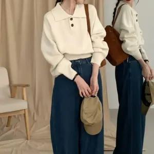 [옷자락]여성 간절기 루즈핏 니트 스웨터