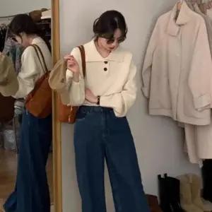 [옷자락]여성 간절기 봄가을 루즈핏 니트 풀오버