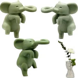 식물 번식 버디 코끼리 모양의 지지 구조물 3팩 - 내구성 TPR 실내 방수 설계 및 절단 애호가/정원사를