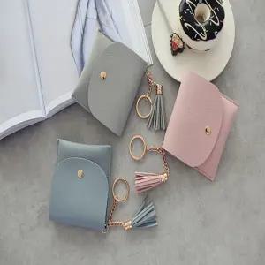 여성 여리여리 러블리쉬 포켓 심플한 키링 카드 지갑 ujV6+6Cqr