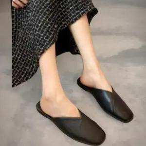 [옷자락]여성 데일리 사무실룩 출근용 편안한 뮬 슬리퍼 신발