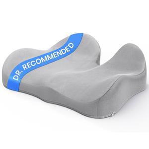 베나즈캡 시트 쿠션 - 메모리 폼 카시트 패드 시아티카 및 허리 운전용 운전자를 위한 로드 트립 필수품, 그레이