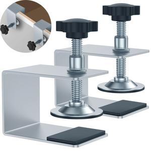 2Pcs 캐비닛 설치 클램프 아연 서랍 고정 클립 조정 가능한 하드웨어 지그 휴대용 전면 목공