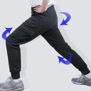 [굿스맨]남성 기모안감 조거핏 카고 절개 트레이닝바지 2026