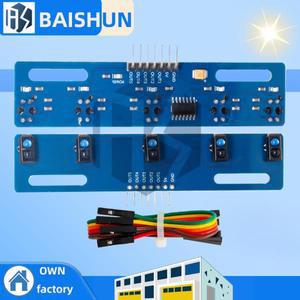 5채널 적외선 반사 센서 TCRT5000 키트 방향/도로 IR 집열판전 스위치 배리어 라인 트랙 모듈