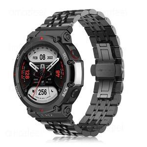 Amazfit T REX 2 스테인레스 스틸 시계 밴드 Rex 금속 시계줄 스트랩