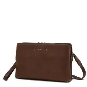 [국내매장판] 닥스 ACC (쇼핑백동봉) 브라운 로고장식 소가죽 크로스백 DBBA6E281W3 247237