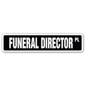 장례식장 스트리트 사인 데스 장의사 장례식 | 실내/외 24인치 너비