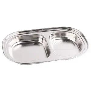 [골드스마일]유아용 스텐 어린이집 간식 어린이 유아 유아식판 식판 2구간식접시