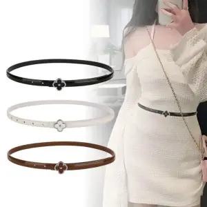 포인트 디자인 여성용 벨트 가죽 허리띠 데일리 패션 버클
