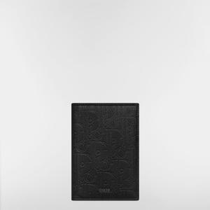 여권 커버 - 블랙 Dior Gravity 가죽