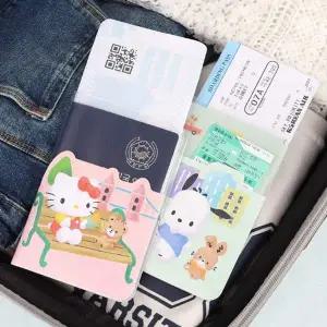 산리오 캐릭터 여권 커버 케이스 1P 보딩 티켓 홀더 카드 포켓 수납