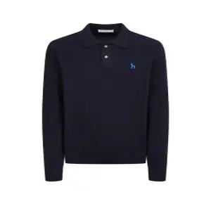 헤지스 남성 25SS WHSW5B101N2 스테디셀러 네이비 짜임 면 카라니트22448382052343749