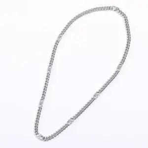 CELINE  26SS TRIOMPHE SMALL GOURMETTE NECKLACE IN BRASS WITH RHODIUM FINISH (460UR6BRA 36SI) (
