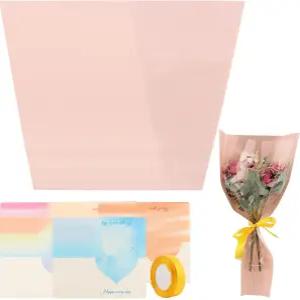 꽃다발용 꽃주머니 50개 리본이 달린 꽃 포장지 꽃꽂이 용품 어머니의 날 발렌타인 교사 졸업 생일 선물용