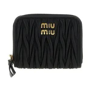 26SS 마틀라세 금장 로고 코인 반지갑 블랙 5MM268 AFPP F0002