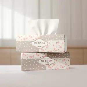 휴홈 기분좋은 미용티슈 200매 9팩(1800매) 팝업 각티슈 화장지