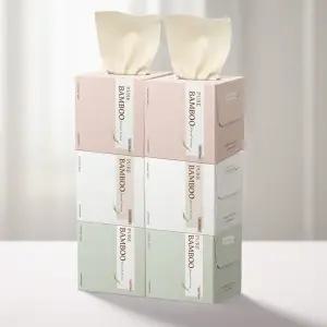 휴홈 무표백 퓨어 뱀부 티슈 미니 230매, 6개