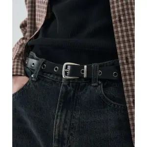 드로우핏 마크 아일렛 카우 레더 벨트 [BLACK] 435922