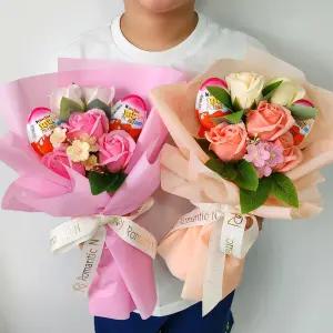 로맨틱앤 킨더조이 꽃다발 비누꽃 학예회 졸업식 발표회 재롱잔치 유치원 어린이 꽃다발