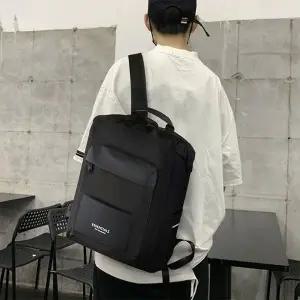 [하프클럽/]남자 멀티포켓 스퀘어 캠퍼스룩 블랙 여자 백팩