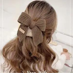 [셀러에이드]따뜻한느낌의 양털 리본머리끈 4컬러