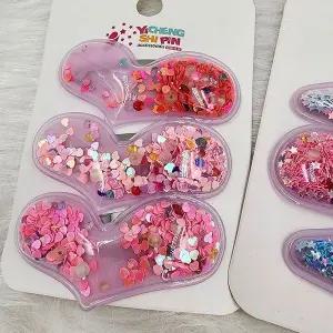 [셀러에이드]야광 스팽글 빅사이즈 똑딱이헤어핀 3종세트