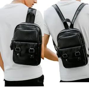 미니 백팩 메신저 크로스 가죽 슬링 남성가방남자 남성 여성 메신져 바디 웨이스트 캐주얼 심플 외출용 여