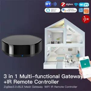 3in1 무선 게이트웨이 허브 투야 스마트 38K IR 리모컨 게이트웨이 BLE 메시 ZigBee 적외선 컨트롤러 포함