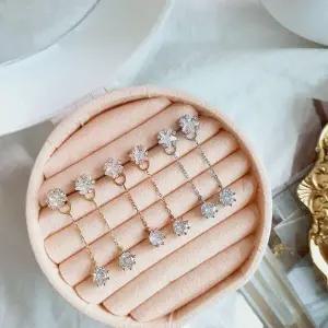 [하프클럽/]여자 클래식 반짝이는 나들이 드롭 이어링