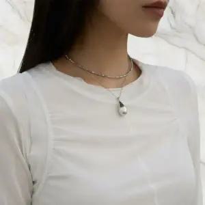 [하프클럽/]여성용 봄 시즌 레이어드 물방울 팬던트 일상 목걸이