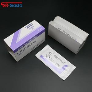 의대생 12개입 일회용 합성 비흡수성 수술용 봉합사 (애완동물용 PGA 바늘 포함, 폴리글리콜산 PDO, 동물용