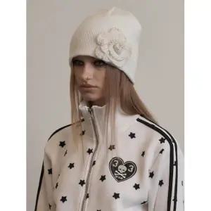 매장정품 SETUP-EXE PEARL CORSAGE BEANIE / IVORY
