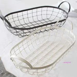 타원 소품 홈인테리어 철망바구니 철제 홈데코 바스켓yza671