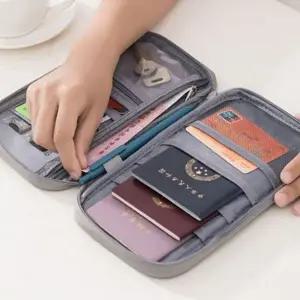 [셀러에이드]트래블 수납 지갑 여행용 케이스 여권 방수 다기능지갑